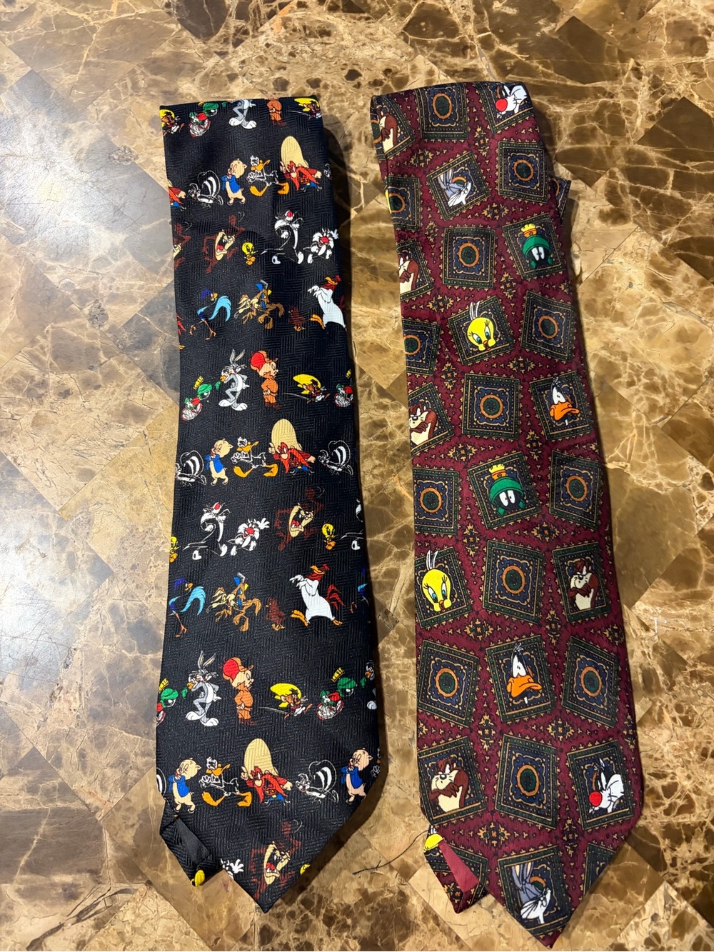 Vintage Looney Tunes Character Ties - Lot of 2